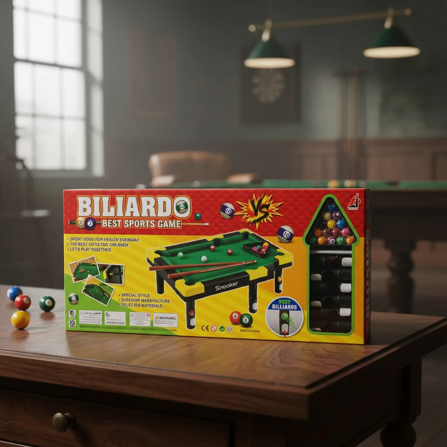 JUEGO DE MESA MINI BILLAR SNOOKER 1