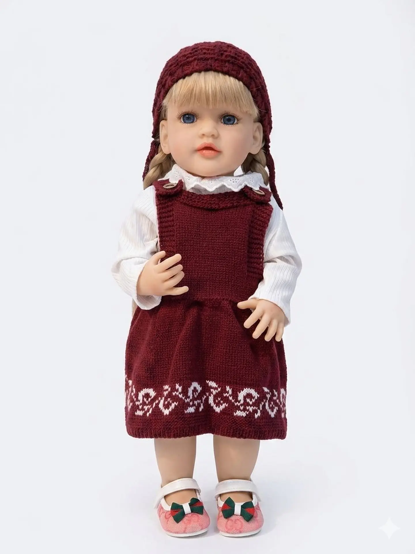 MUÑECA REALISTA CHIMI DOLL VESTIDO VINOTINTO 1