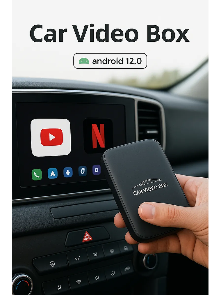 Adaptador inalámbrico CarPlay Android Auto +YouTube y Netflix  4