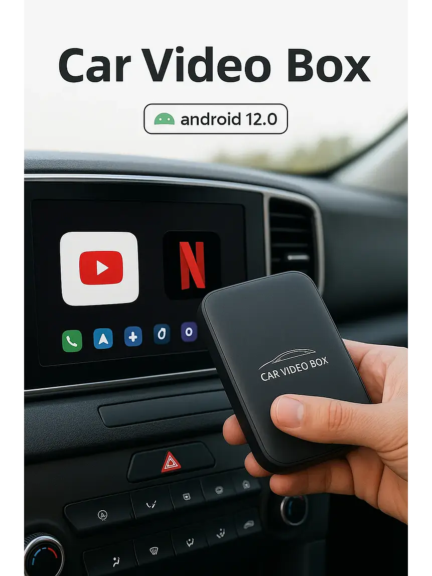 Adaptador inalámbrico CarPlay Android Auto +YouTube y Netflix  4