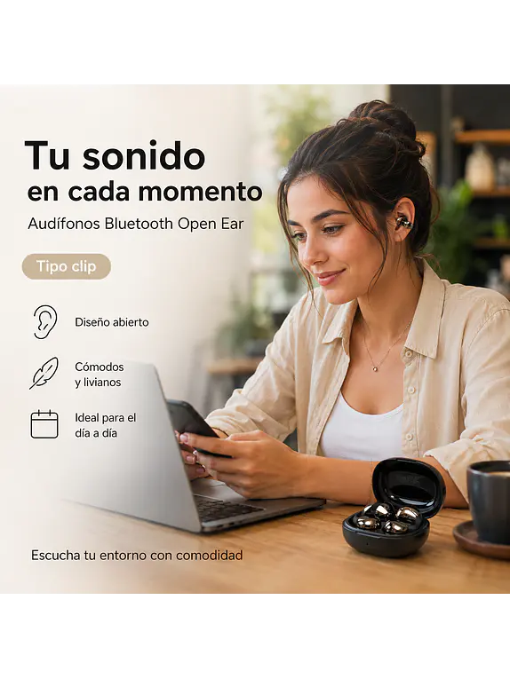 Audífonos Open Ear Clip Langsdom TS22 Bluetooth 3