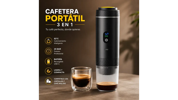 Cafetera Espresso Portátil 20 Bar — Espresso Real Donde Quieras, Sin Enchufes 8
