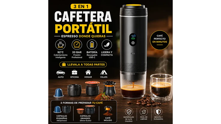 Cafetera Espresso Portátil 20 Bar — Espresso Real Donde Quieras, Sin Enchufes 6