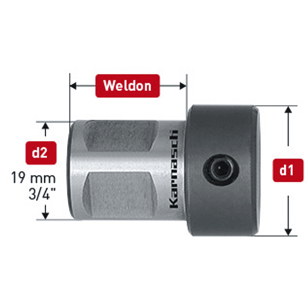 Adaptador Broca 7mm Karnasch