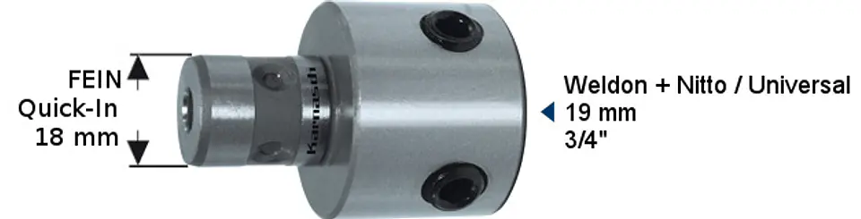 Adaptador Fein 6.34 / Universal Shank Karnasch 1