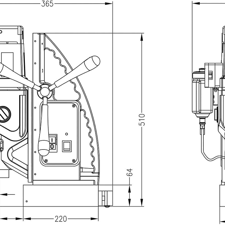Taladro Portátil de Base Magnética Euroboor ECO.80S +  5