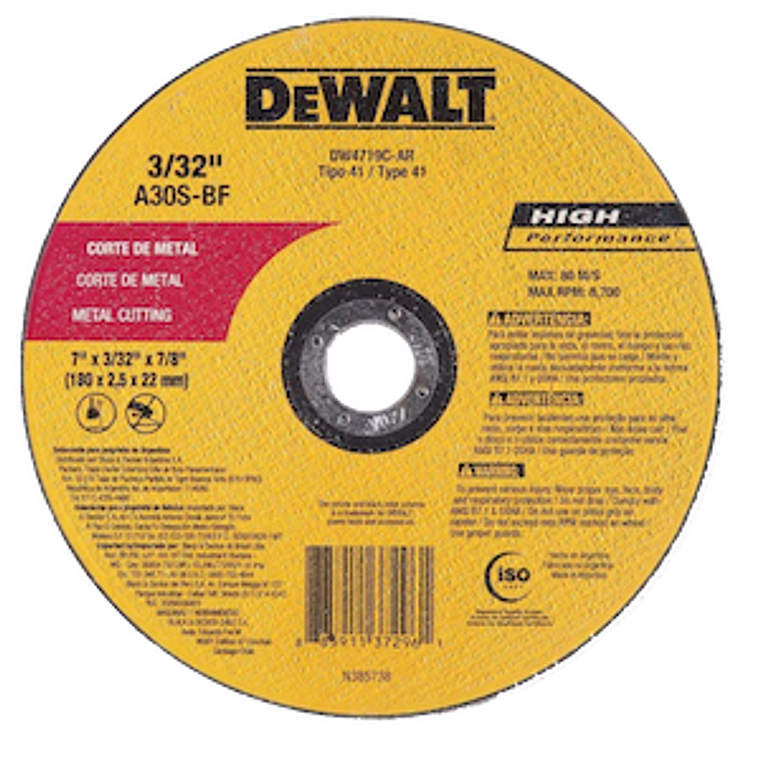 DISCO DE CORTE METAL 7