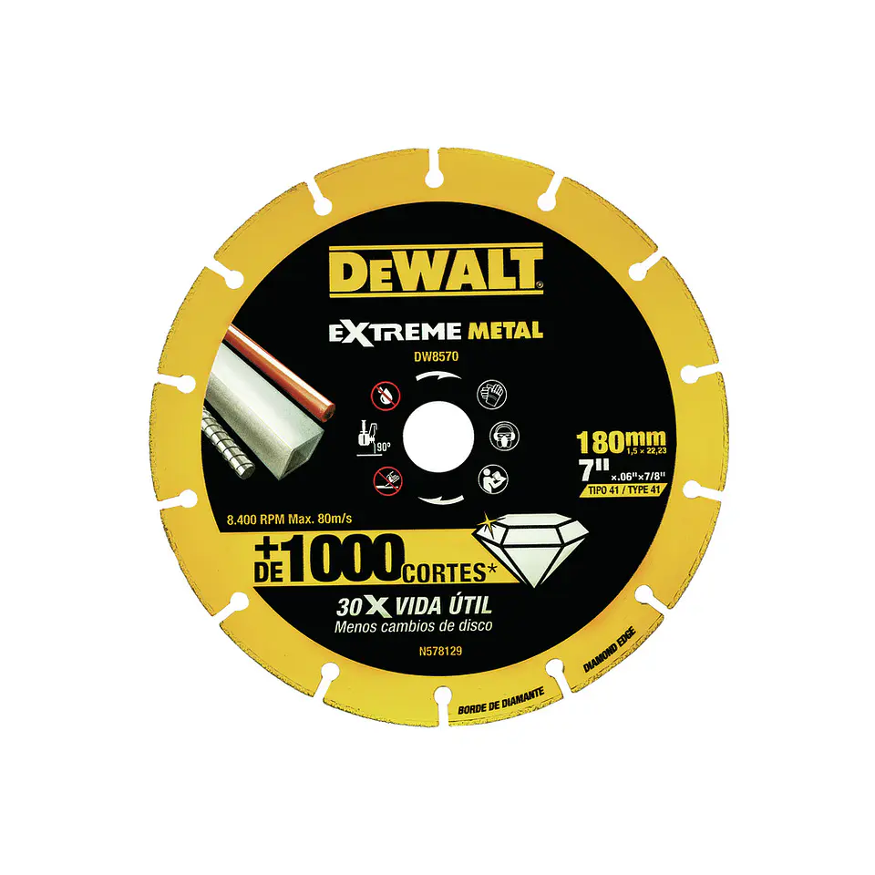 DISCO DIAMANTADO PARA METAL 7\\\ (DW8570) 1