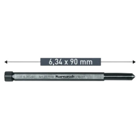 Guia De Centro Hss 6.34 x 90mm karnasch 20.1149