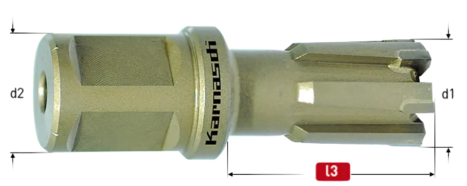 Fresa Karnasch Riel 25 PRO TCT Weldon.  1