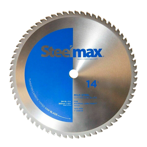 Disco de Corte de Metal Acero 355mm 14" M. Steelmax Azul SM-BL-014