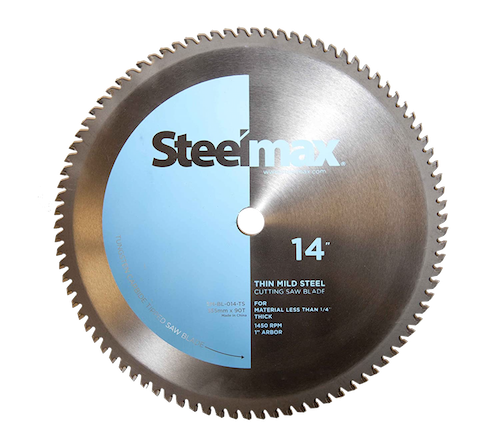 Disco de Corte de Metal Acero 355 x 90 14" M. Steelmax Celeste SM-BL-014-TS