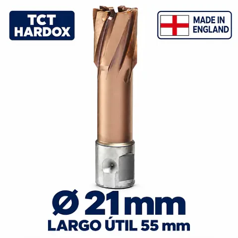 Cortador Anular TCT Hardox 21mm x 55mm JEI Turbo Endurance+