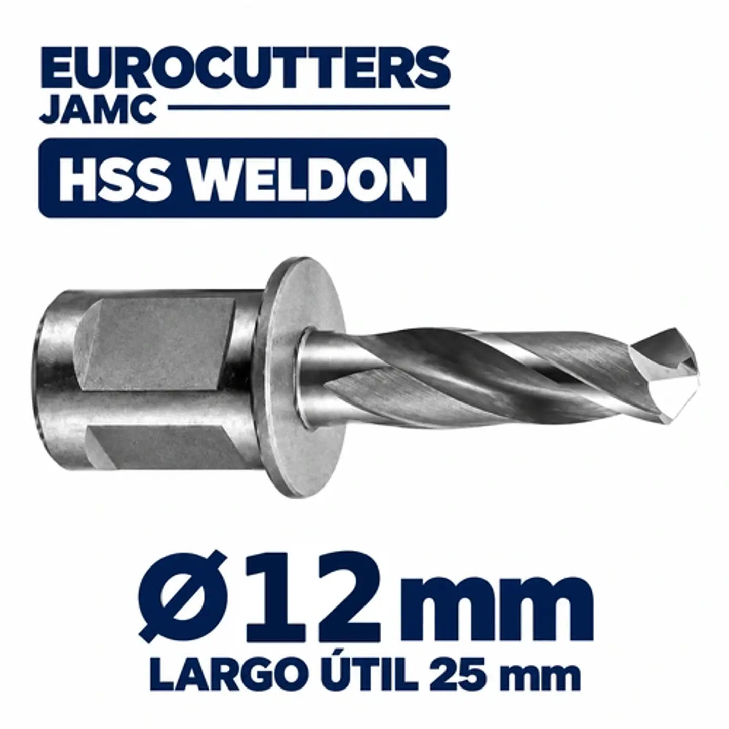 Broca HSS Riel Toma Weldon 12mm x 25mm Eurocutters 1