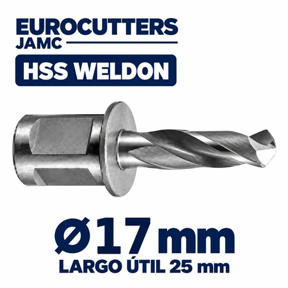 Broca HSS Riel Toma Weldon 17mm x 25mm Eurocutters 1