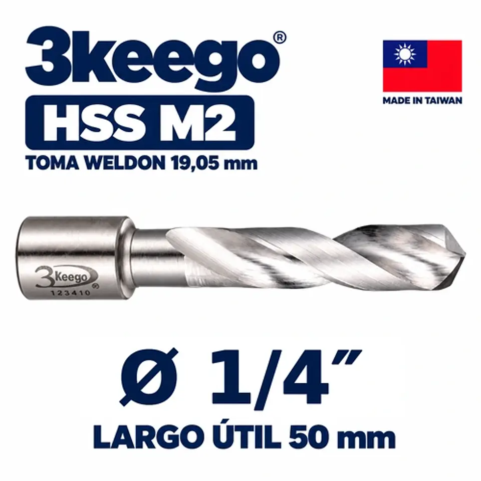 Broca HSS M2 Toma Weldon 1/4