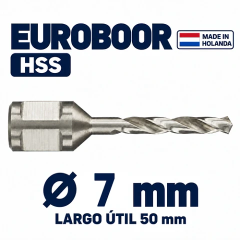 Broca Toma Weldon Shank 7mm Euroboor