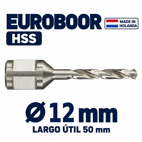 Broca Toma Weldon Shank 12mm Euroboor