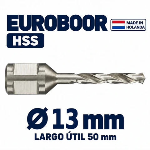Broca Toma Weldon Shank 13mm Euroboor