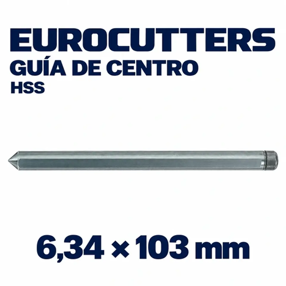 Guía de Centro HSS 6,34 x 103mm Eurocutters 1