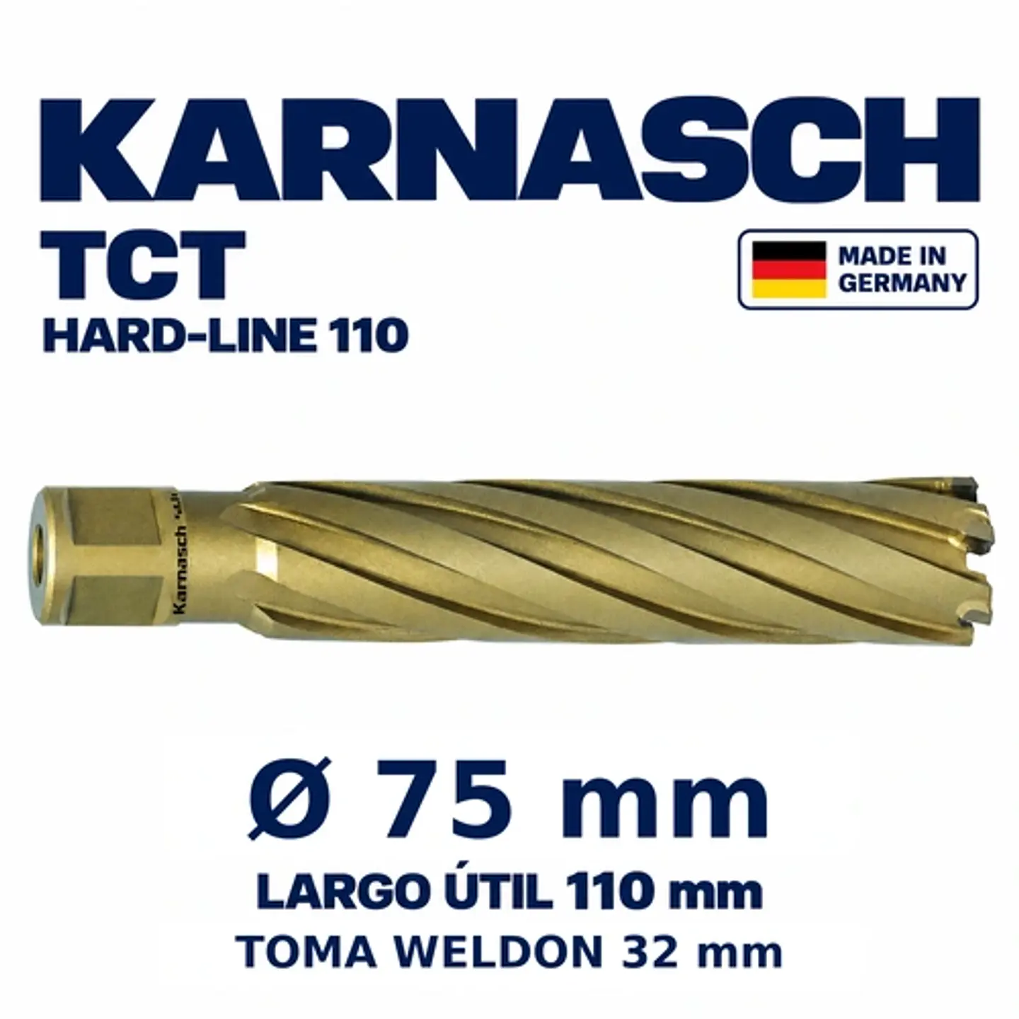 Cortador Anular TCT 75mm x 110mm Karnasch Hard-Line 1