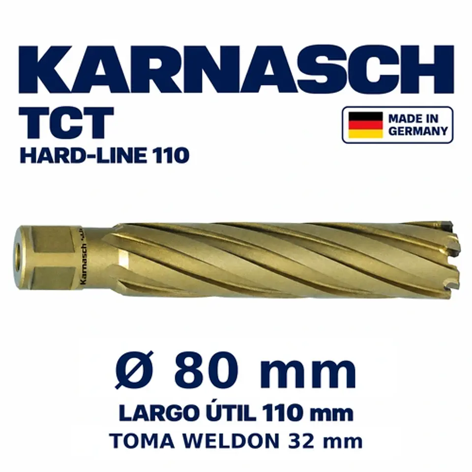 Cortador Anular TCT 80mm x 110mm Karnasch Hard-Line 1