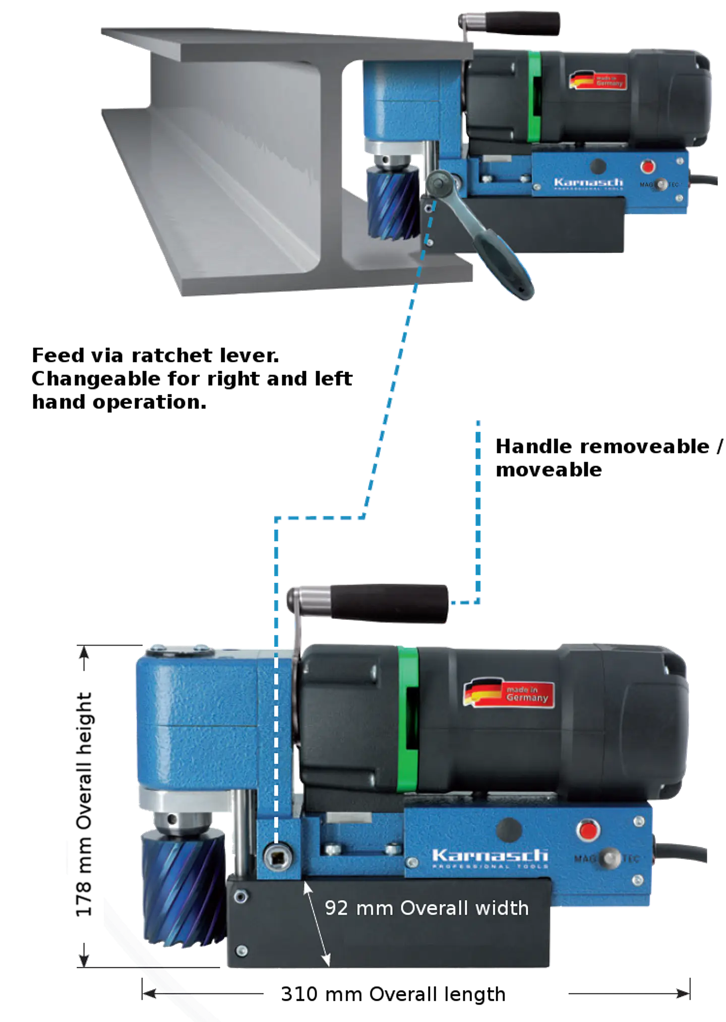 Taladro magnetico Karnasch KALP45 2