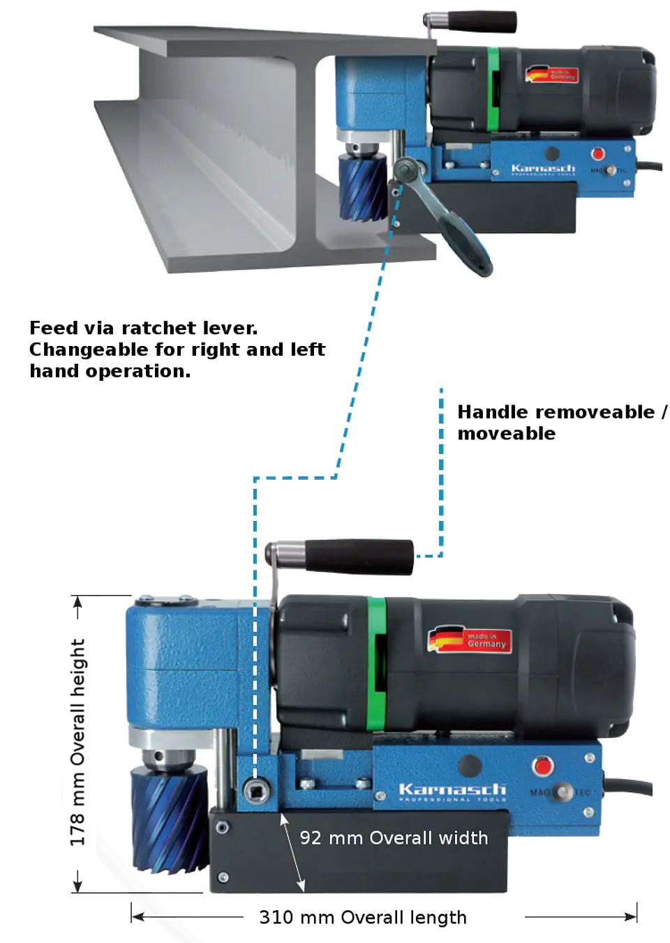Taladro magnetico Karnasch KALP45 2
