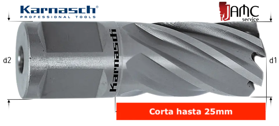 Fresa Karnasch Silver-Line 25 HSS-XE Weld.d=12mm 1