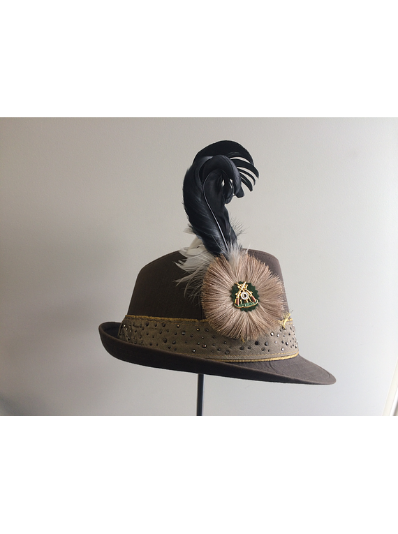 janosch moldau boss hat with bavarian feather 