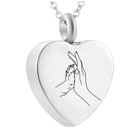 Relicario Collar Corazon Choca Los Cinco Plateado