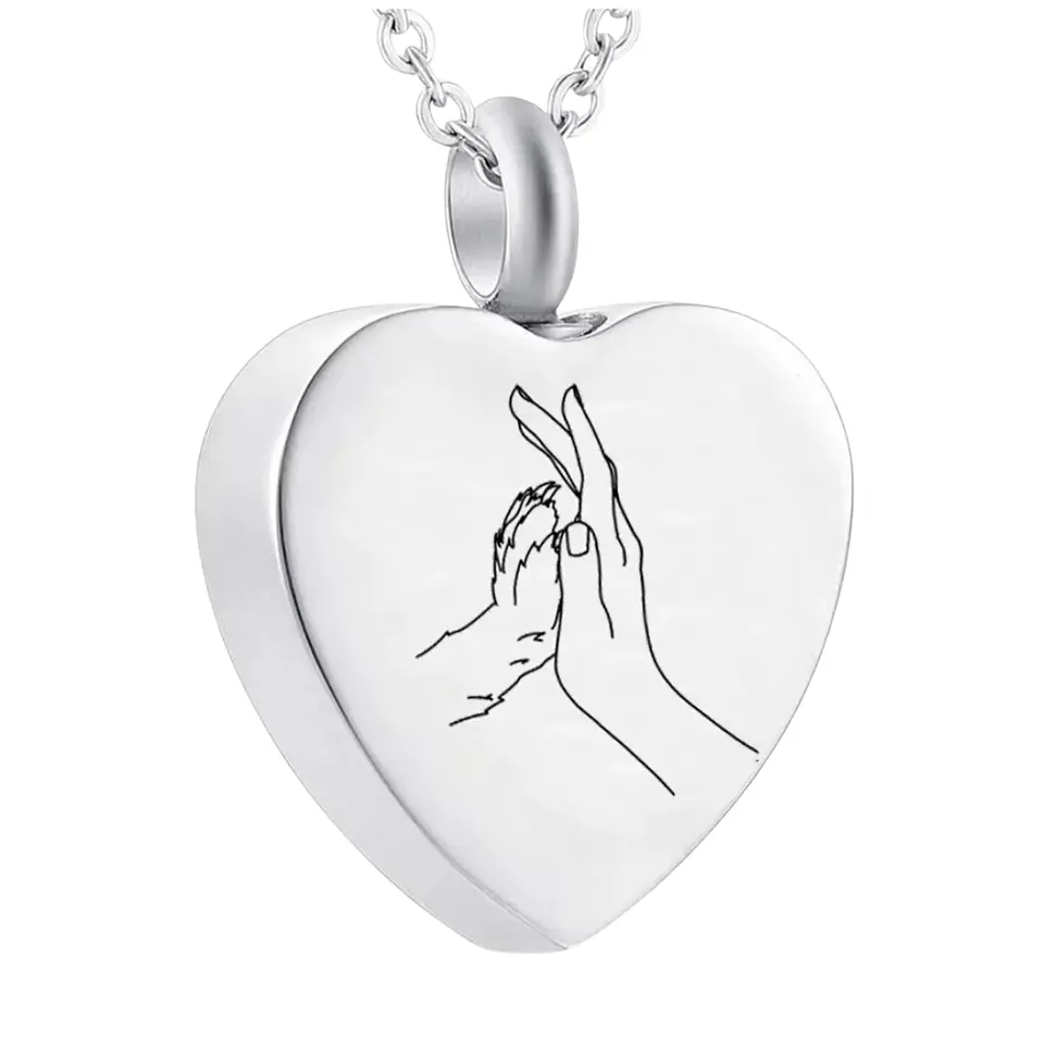 Relicario Collar Corazon Choca Los Cinco Plateado 1