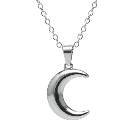 Relicario Collar Luna Plateada