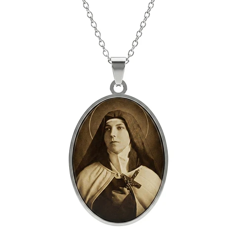 Collar Acero + Resina Sor Teresa De Los Andes
