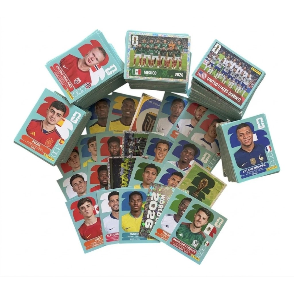Pack de 200 Láminas Panini FIFA World Cup 2026 al Azar — Sin Repetir