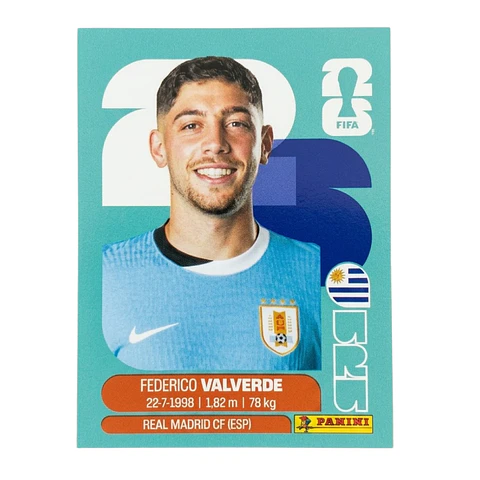 Lamina Uru 10 Federico Valverde Mundial Fifa World Cup 2026