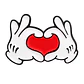 Pin Broche Prendedor Metalico Esmaltado Unisex Manos Corazon - Miniatura 1