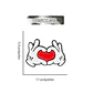 Pin Broche Prendedor Metalico Esmaltado Unisex Manos Corazon - Miniatura 3