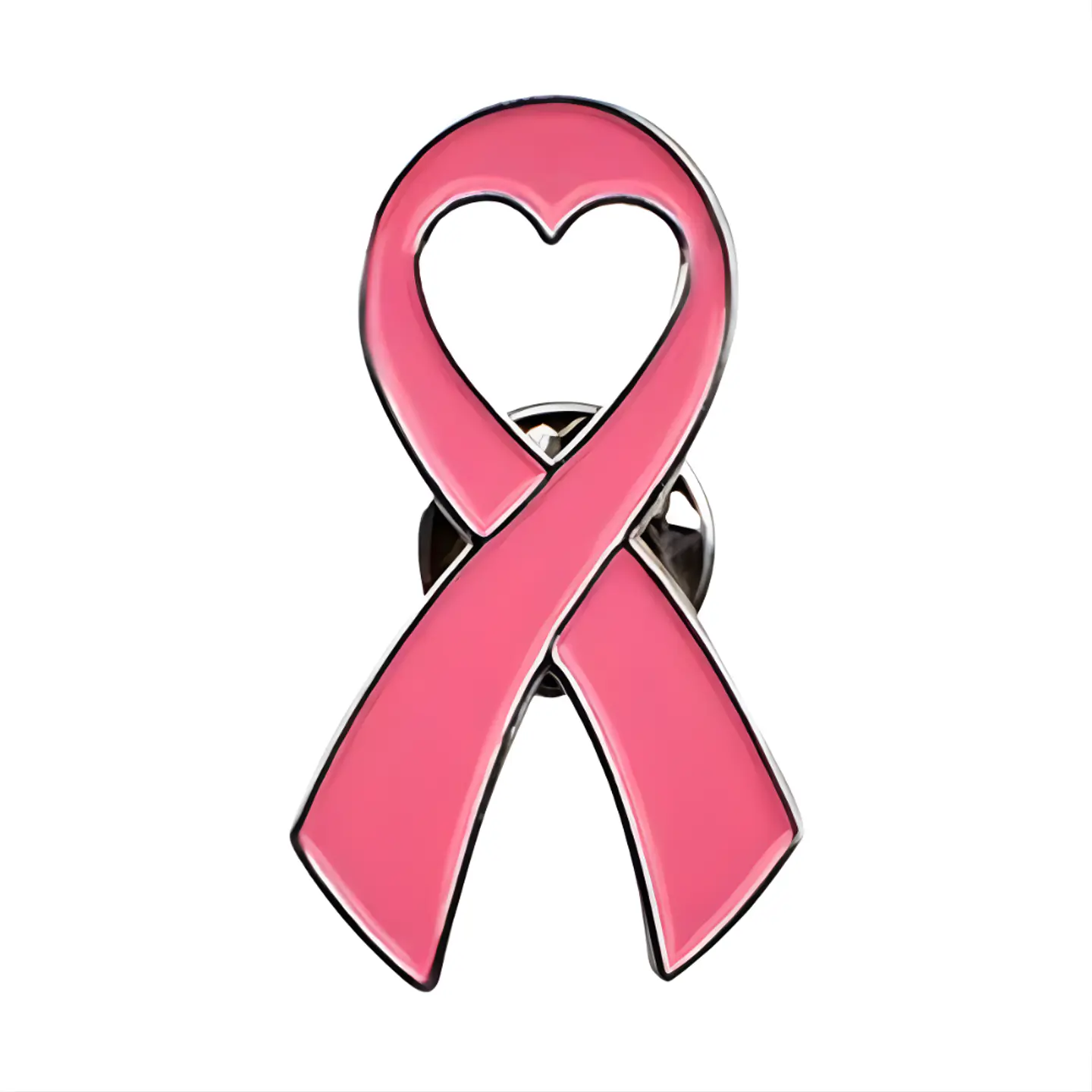 Rosa - Pin Corazon Concientización Sobre El Cáncer De Mama 1