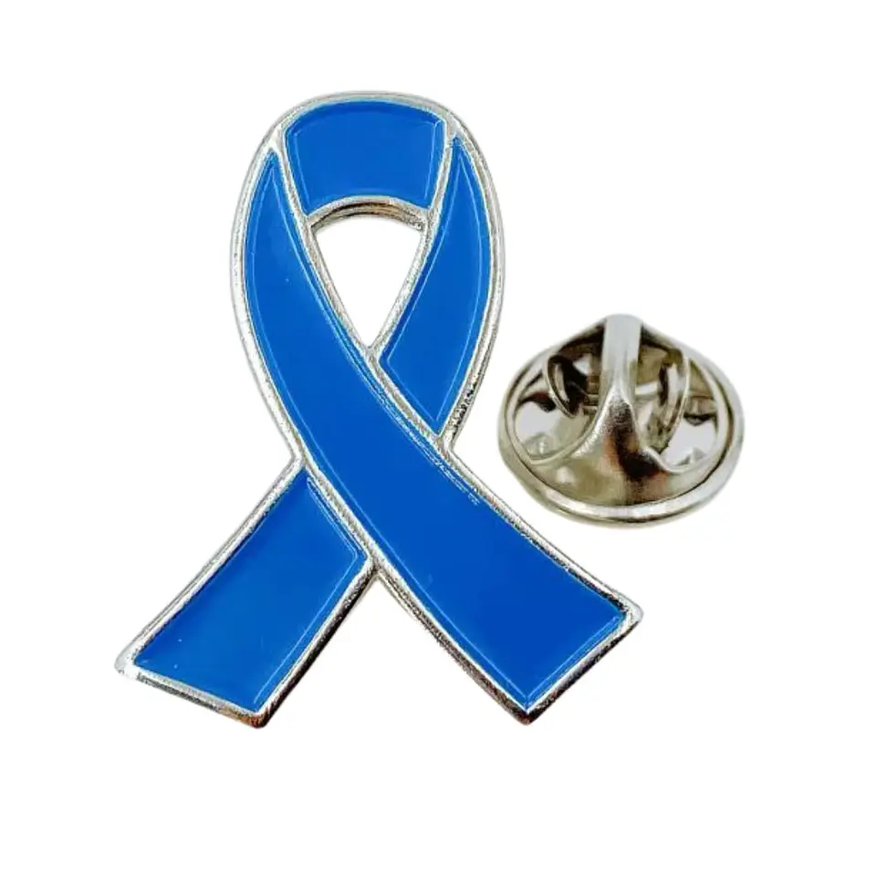 Azul - Pin Lazo Concientización Sobre El Cáncer De Prostata 2