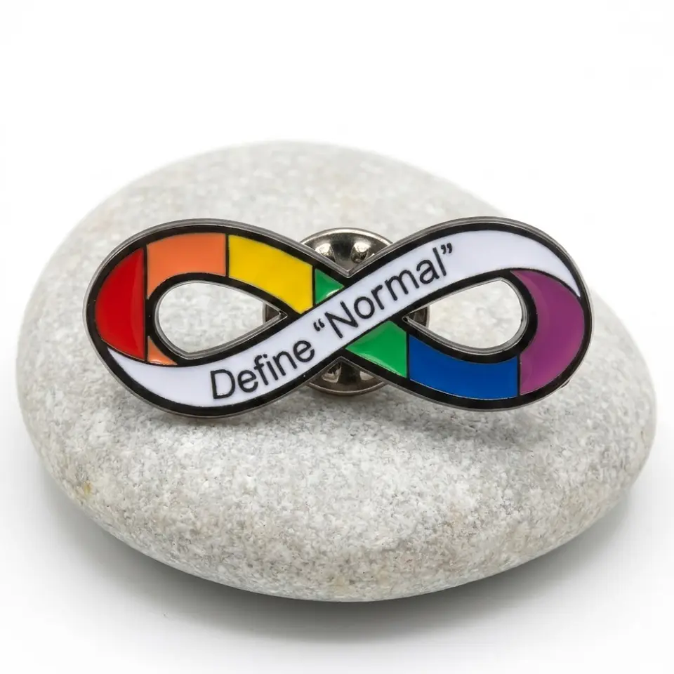 Prendedor Pin Broche Infinito Define Normal Neurodivergencia 2