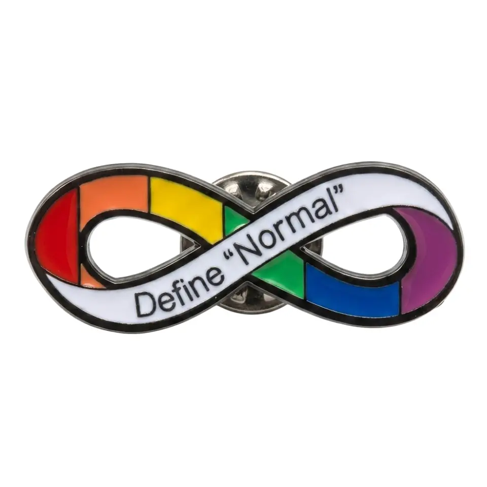 Prendedor Pin Broche Infinito Define Normal Neurodivergencia 1