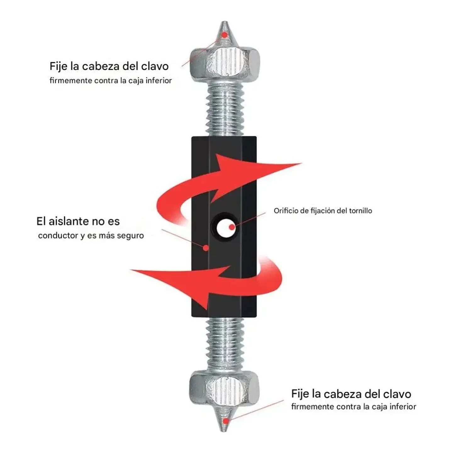 Pack 4 Tornillos Reparadores Caja De Distribucion Enchufes 2