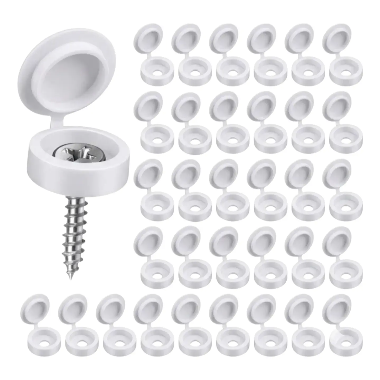 Blanco - Embellecedor Decorativo Tapa Tornillos Clavos 1