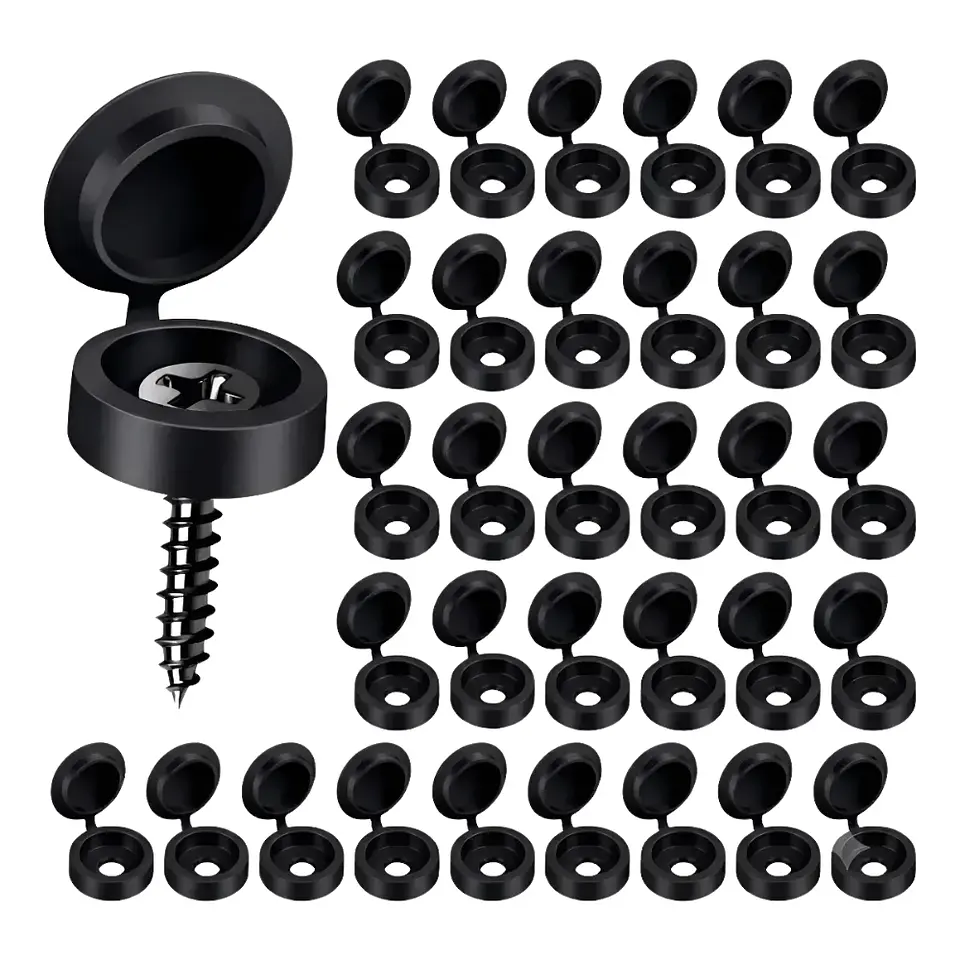 Negro - Embellecedor Decorativo Tapa Tornillos Clavos 1