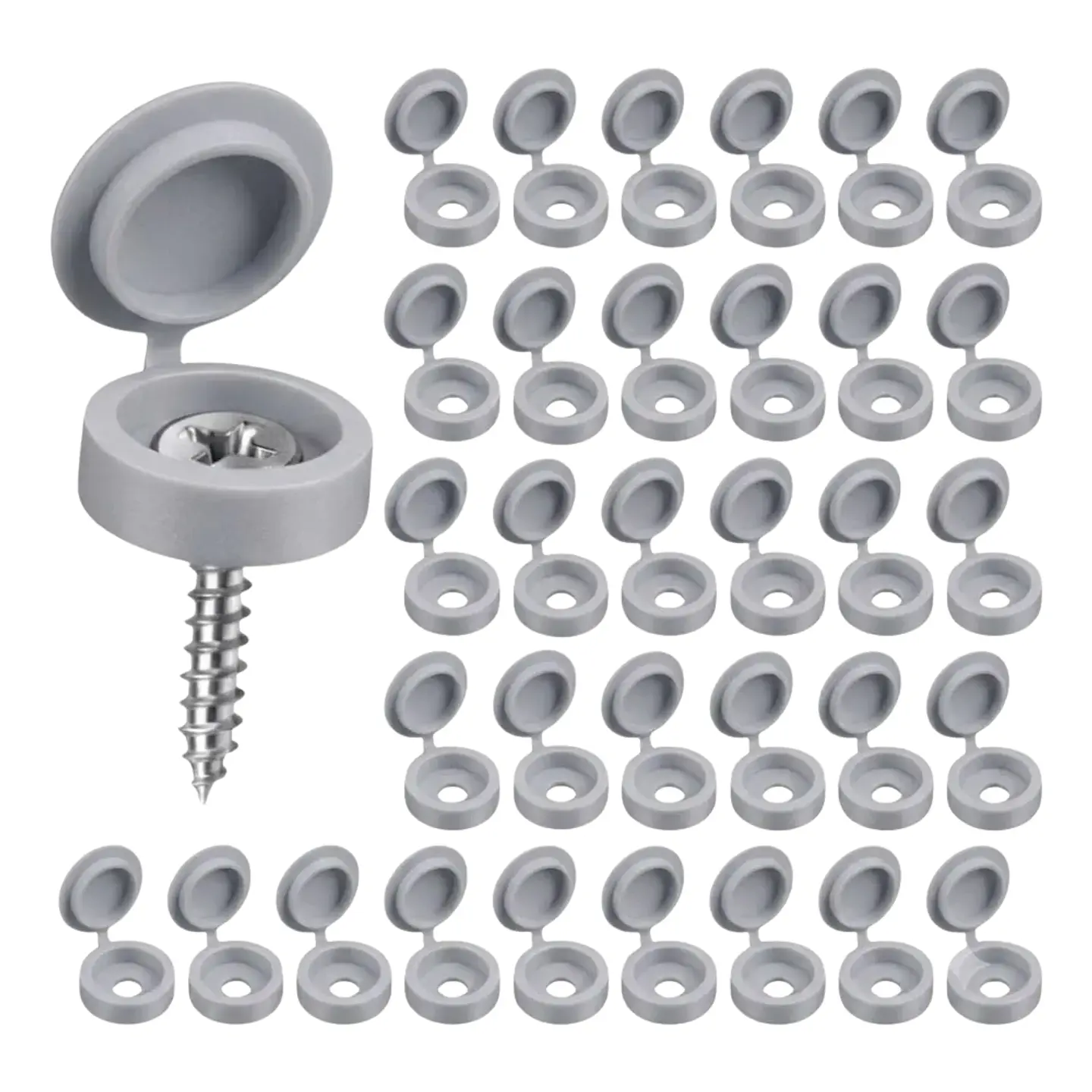 Gris - Embellecedor Decorativo Tapa Tornillos Clavos 1