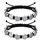 Negro - 2 Pulseras Unisex San Benito 10 Medallas - Miniatura 1