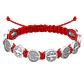 Rojo - 2 Pulseras Unisex San Benito 10 Medallas - Miniatura 2