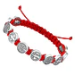 Rojo - 2 Pulseras Unisex San Benito 10 Medallas - Miniatura 3