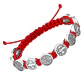 Rojo - 2 Pulseras Unisex San Benito 10 Medallas - Miniatura 4